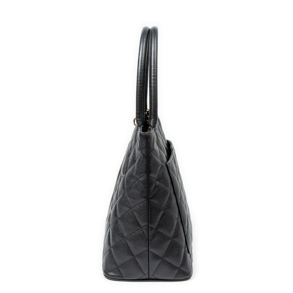 Shoulder Bag Timeless Medallion Tote Black Quilted Caviar Leather