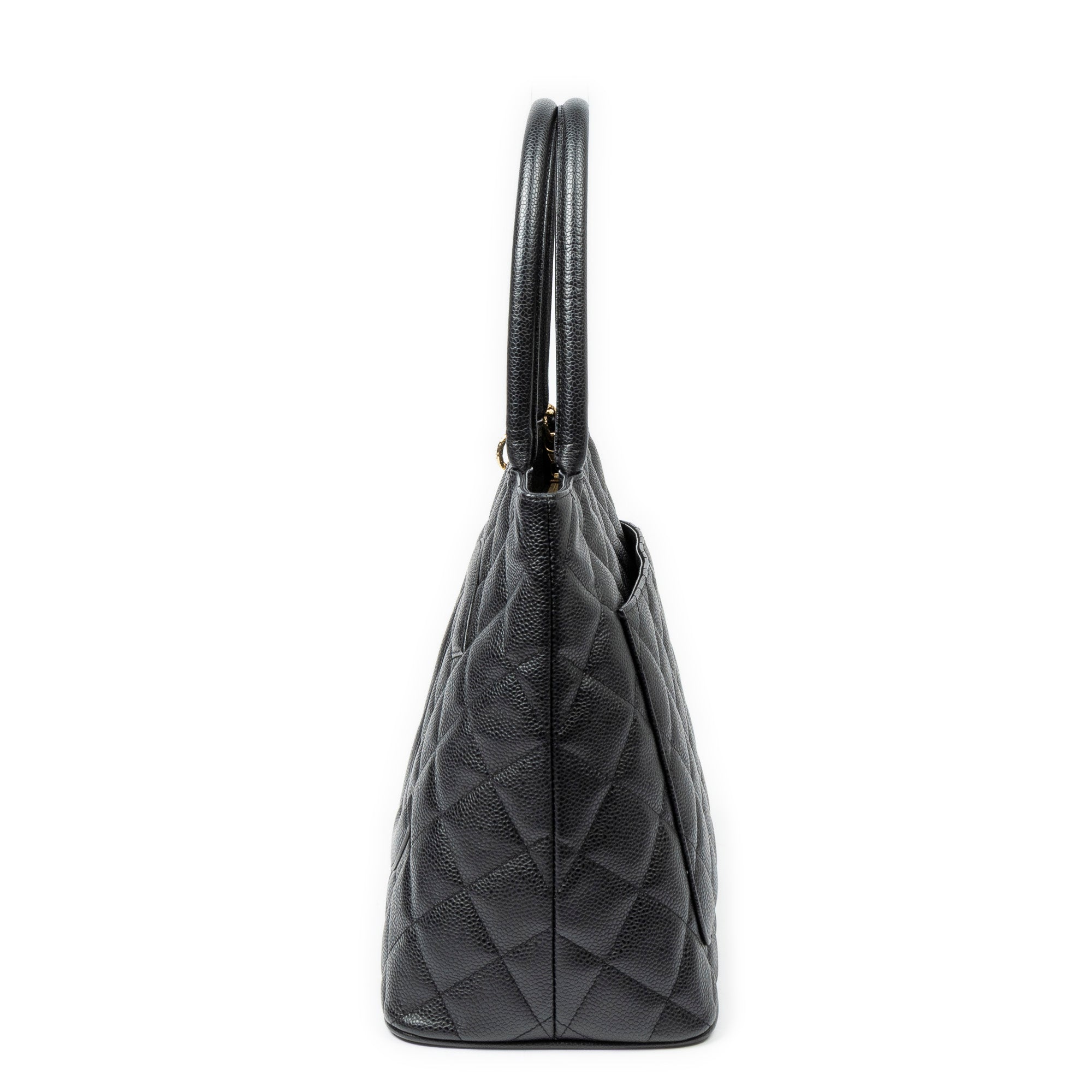 Shoulder Bag Timeless Medallion Tote Black Quilted Caviar Leather
