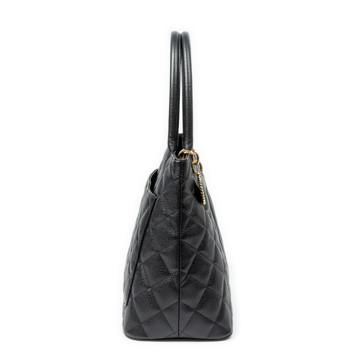 Shoulder Bag Timeless Medallion Tote Black Quilted Caviar Leather