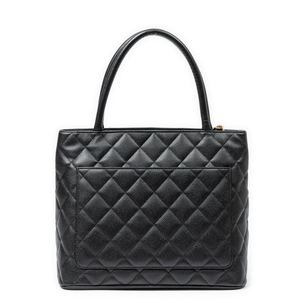 Shoulder Bag Timeless Medallion Tote Black Quilted Caviar Leather
