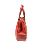Shoulder Bag Square Bamboo Classic Tote Red Monogrammed Canvas