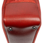 Shoulder Bag Square Bamboo Classic Tote Red Monogrammed Canvas
