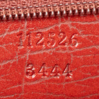 Shoulder Bag Square Bamboo Classic Tote Red Monogrammed Canvas