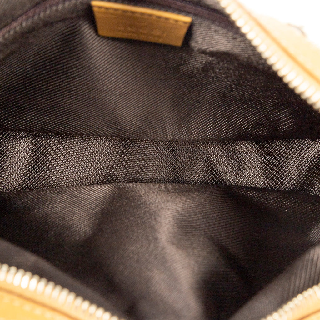 Shoulder Bag Small Shoulder Zip Hobo Beige Monogrammed Canvas