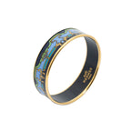 Bracelet Enamel Bangle MM Navy Printed Motif