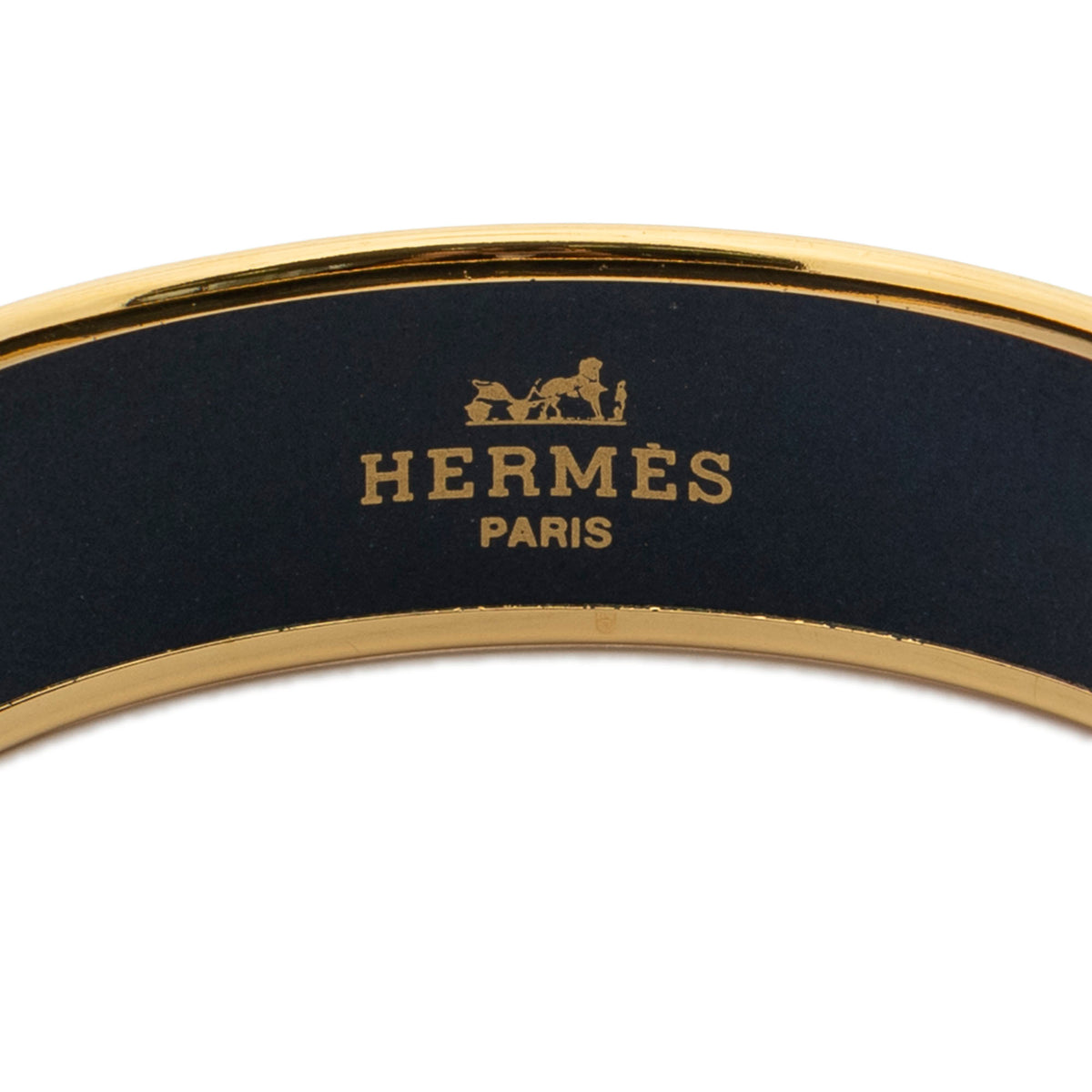 Bracelet Enamel Bangle MM Navy Printed Motif