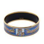 Bracelet Enamel Bangle MM Blue Tiger Motif