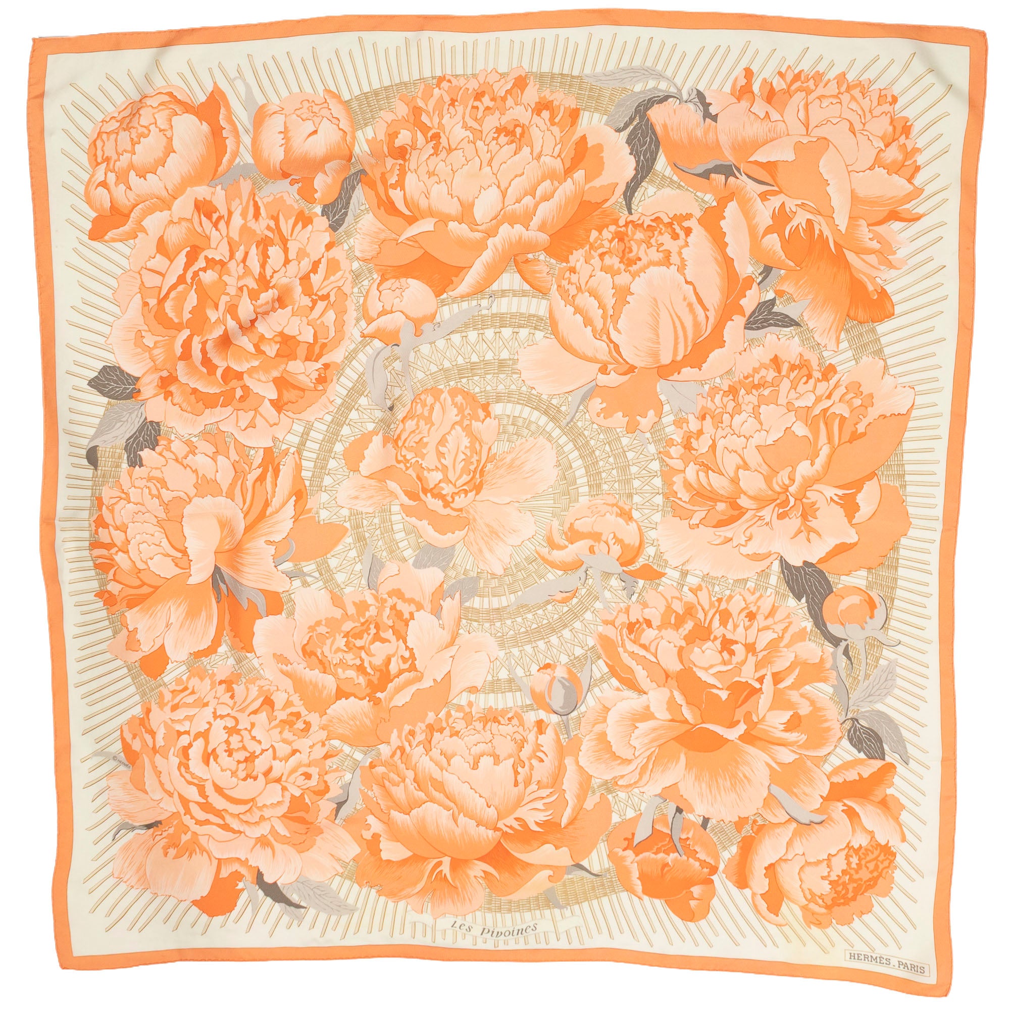 Scarf Scarf Orange 100% Twill Silk
