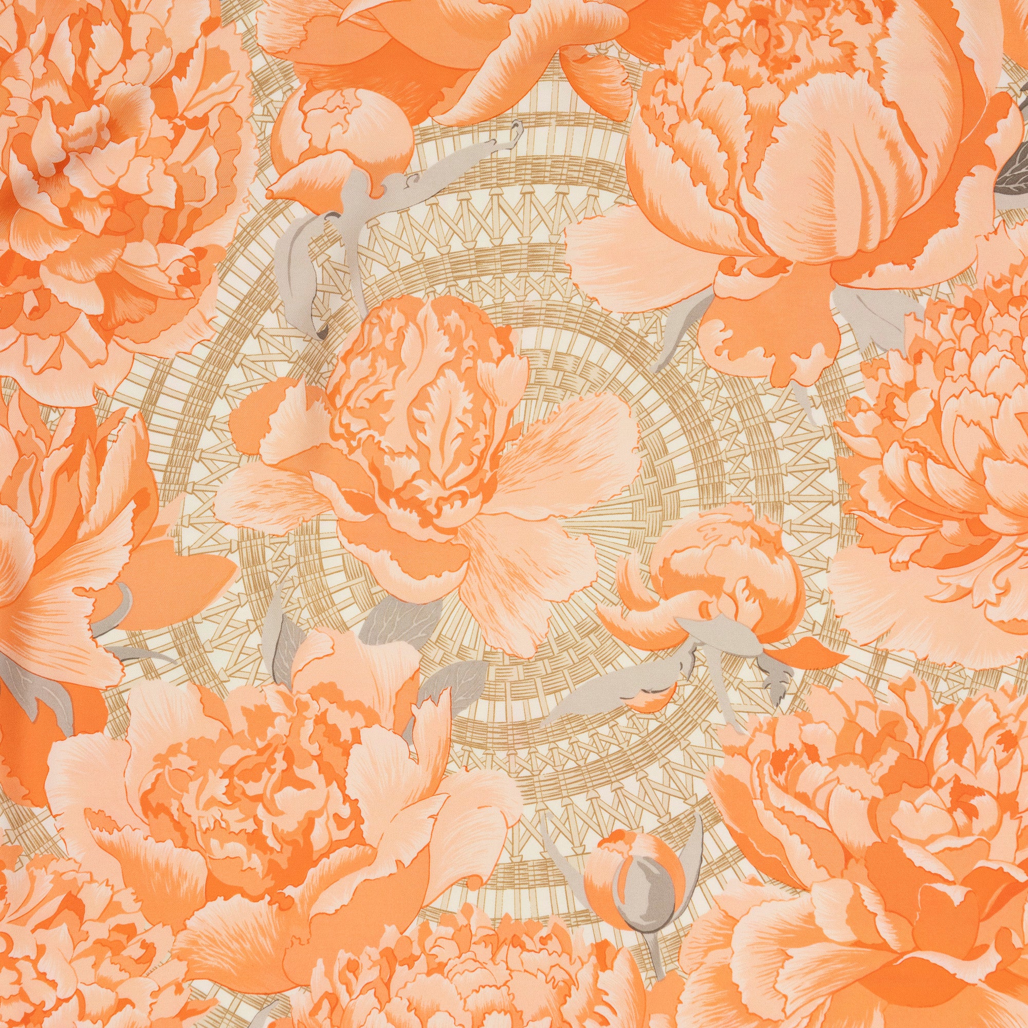 Scarf Scarf Orange 100% Twill Silk