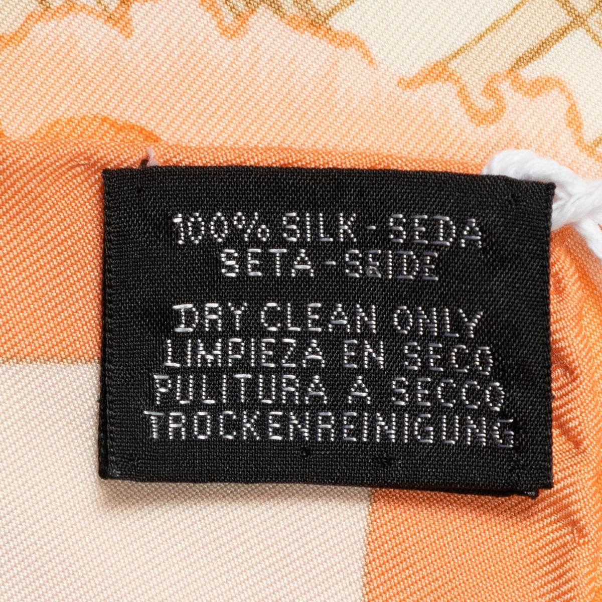 Scarf Scarf Orange 100% Twill Silk