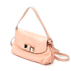 Shoulder Bag Lily Crossbody Peach Grained Calfskin Leather