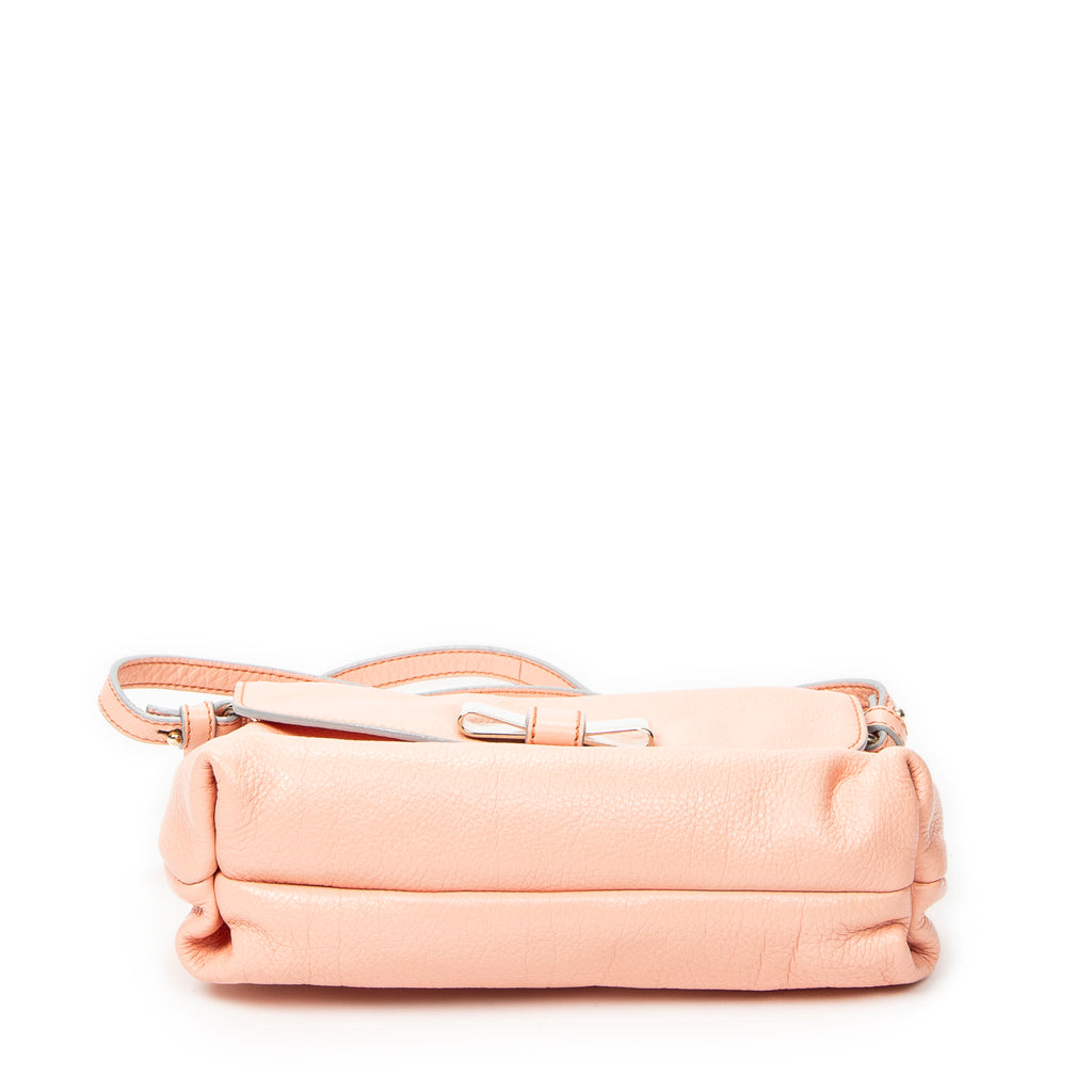 Shoulder Bag Lily Crossbody Peach Grained Calfskin Leather