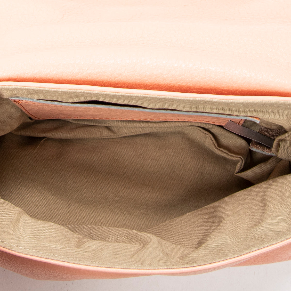 Shoulder Bag Lily Crossbody Peach Grained Calfskin Leather