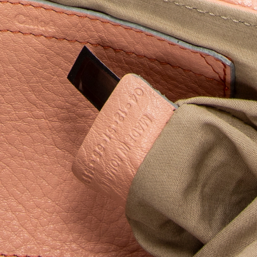 Shoulder Bag Lily Crossbody Peach Grained Calfskin Leather