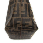 Handbag Small Embroidered Roll Tote Brown Zucca Coated Canvas