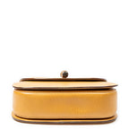 Handbag Medium Bamboo Top Handle Flap Yellow Grained Calfskin Leather