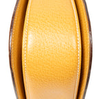 Handbag Medium Bamboo Top Handle Flap Yellow Grained Calfskin Leather