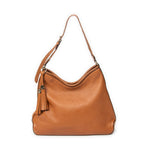 Shoulder Bag Medium Marrakech Hobo Tan Grained Calfskin Leather