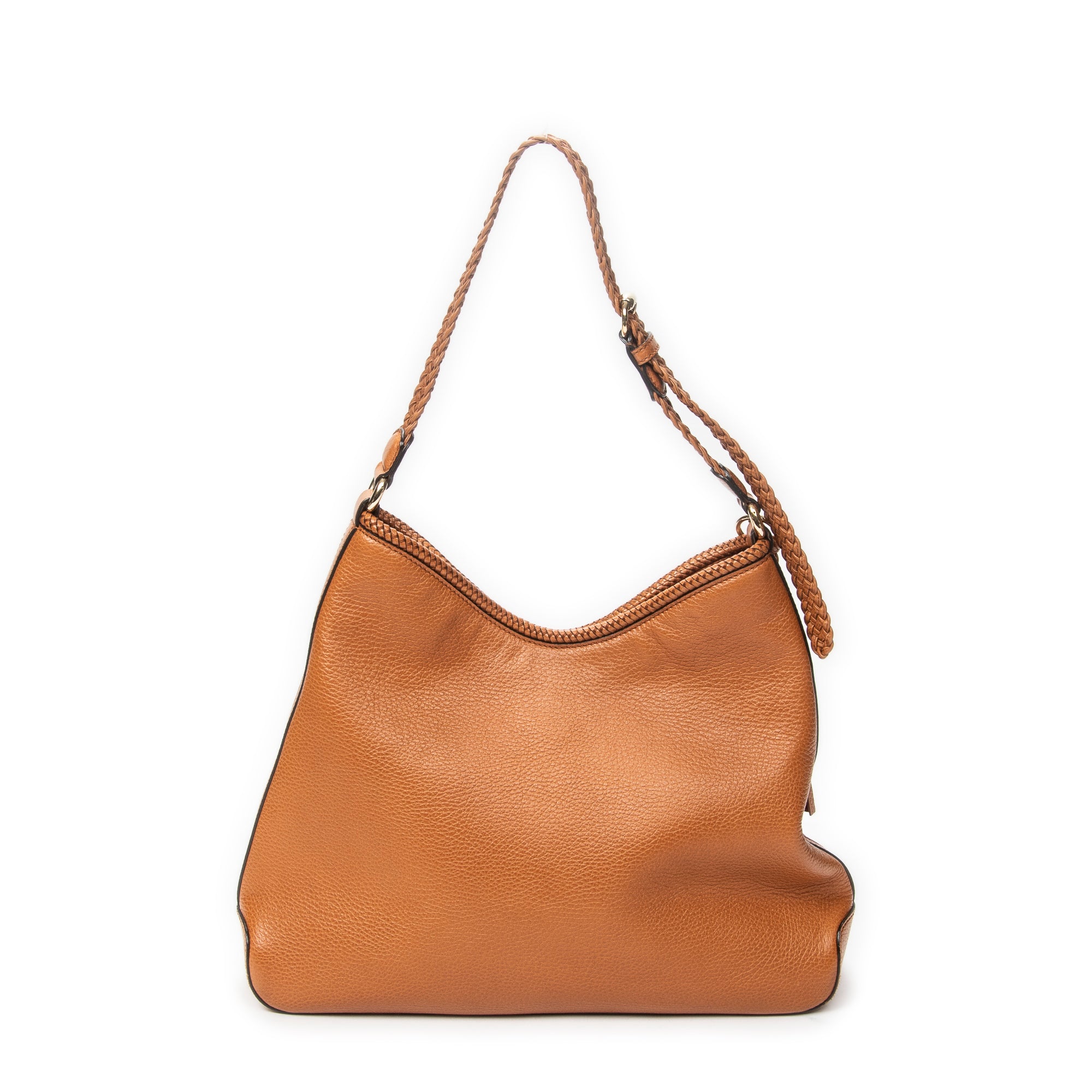 Shoulder Bag Medium Marrakech Hobo Tan Grained Calfskin Leather