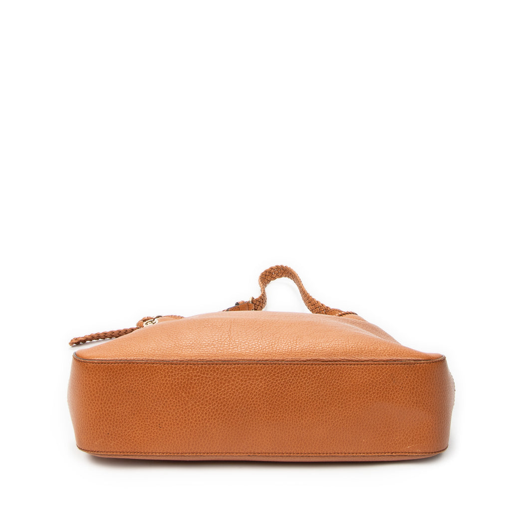 Shoulder Bag Medium Marrakech Hobo Tan Grained Calfskin Leather
