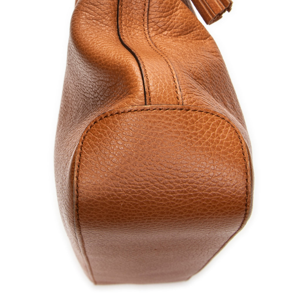 Shoulder Bag Medium Marrakech Hobo Tan Grained Calfskin Leather