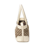 Shoulder Bag Punch Tote Ivory Monogrammed Canvas