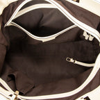 Shoulder Bag Punch Tote Ivory Monogrammed Canvas