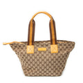 Shoulder Bag Medium Web Trapeze Tote Yellow Monogrammed Canvas