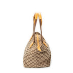 Shoulder Bag Medium Web Trapeze Tote Yellow Monogrammed Canvas