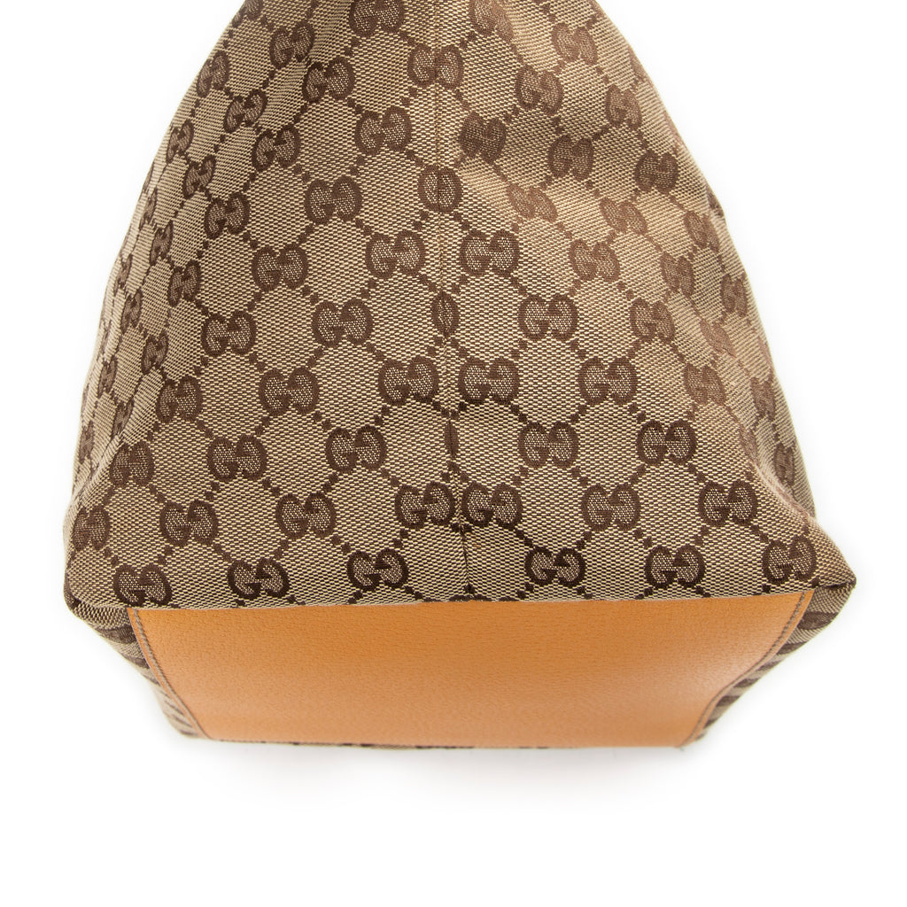 Shoulder Bag Medium Web Trapeze Tote Yellow Monogrammed Canvas