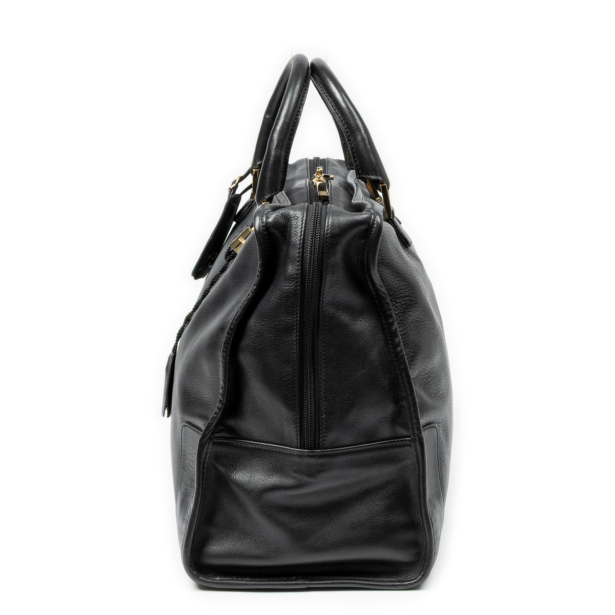 Handbag Amazona 40 Black Calfskin Leather