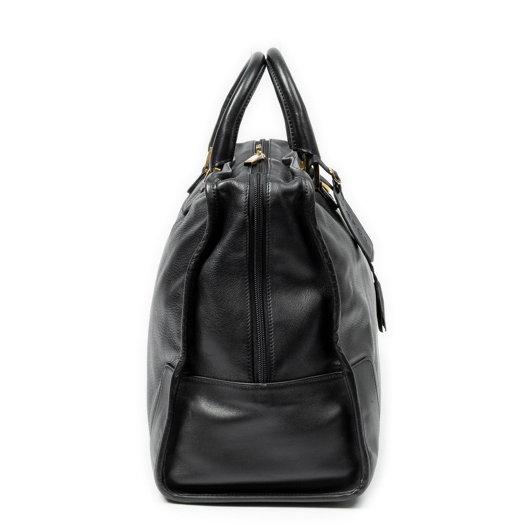 Handbag Amazona 40 Black Calfskin Leather