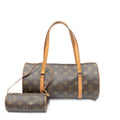 Handbag Papillon 30 Brown Monogram Canvas