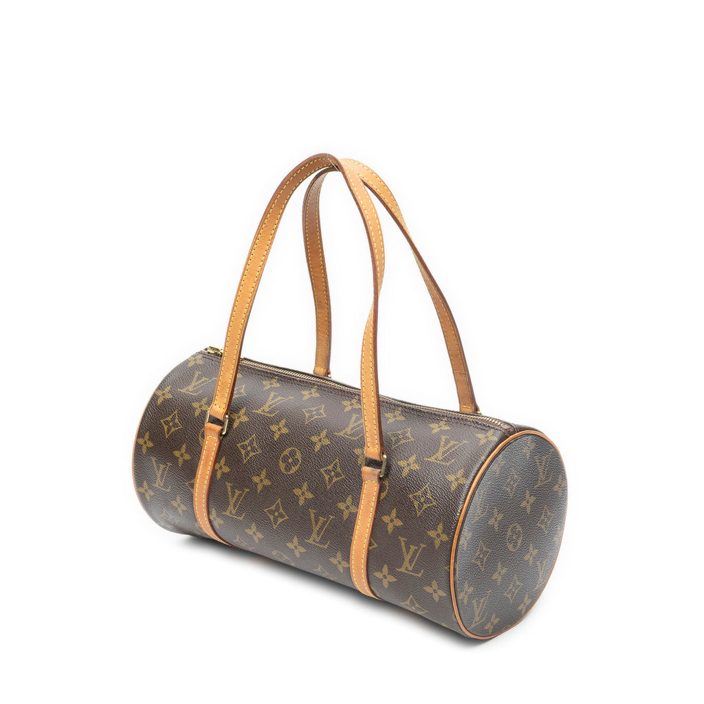 Handbag Papillon 30 Brown Monogram Canvas