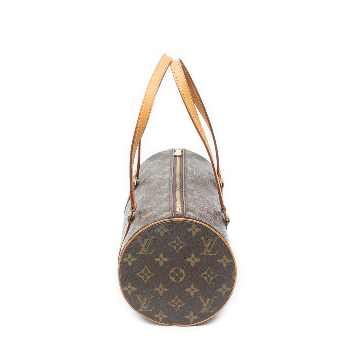 Handbag Papillon 30 Brown Monogram Canvas