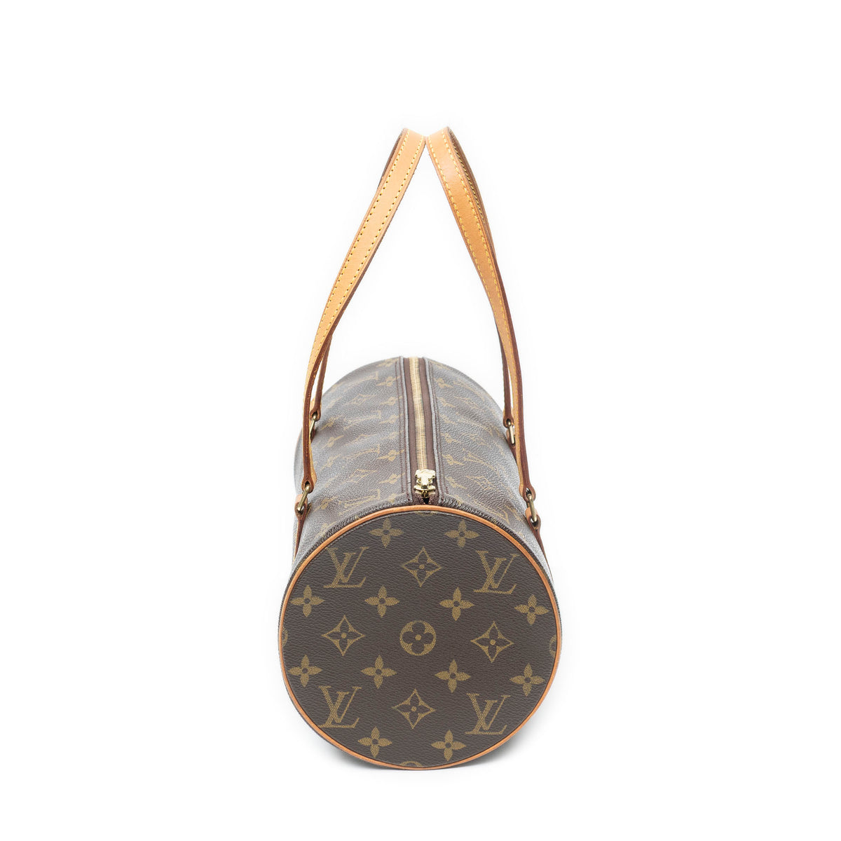 Handbag Papillon 30 Brown Monogram Canvas
