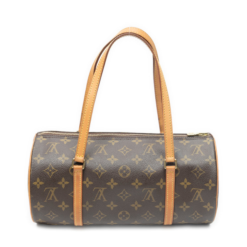 Handbag Papillon 30 Brown Monogram Canvas