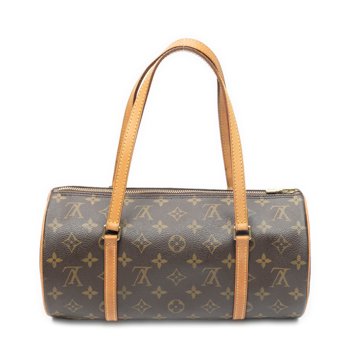 Handbag Papillon 30 Brown Monogram Canvas