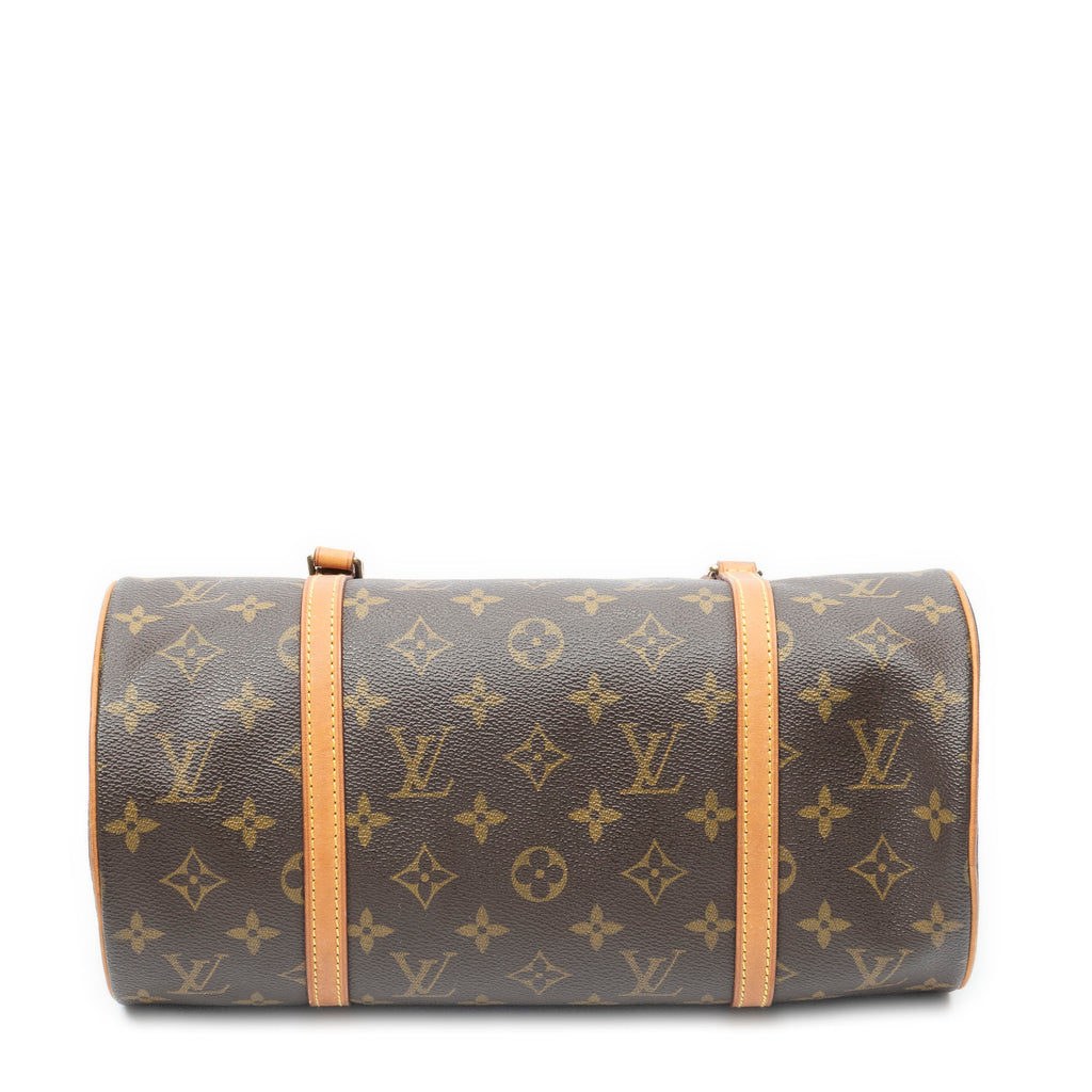 Handbag Papillon 30 Brown Monogram Canvas