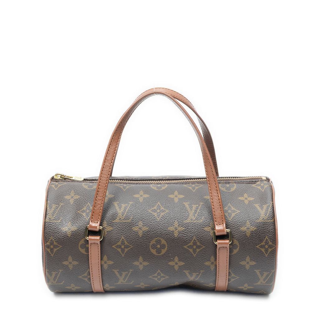 Handbag Papillon 26 Brown Monogram Canvas