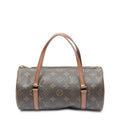 Handbag Papillon 26 Brown Monogram Canvas