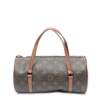 Handbag Papillon 26 Brown Monogram Canvas