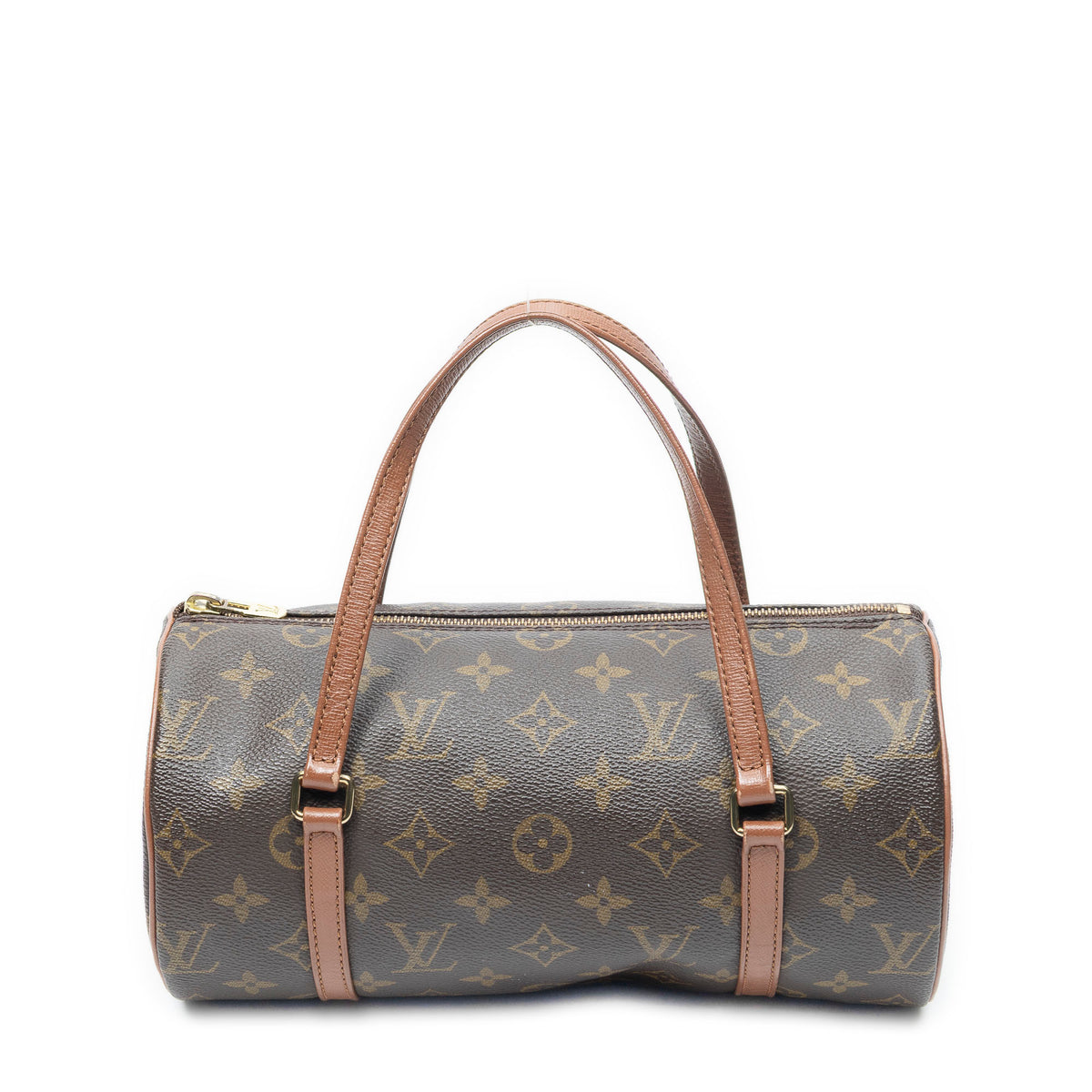 Handbag Papillon 26 Brown Monogram Canvas