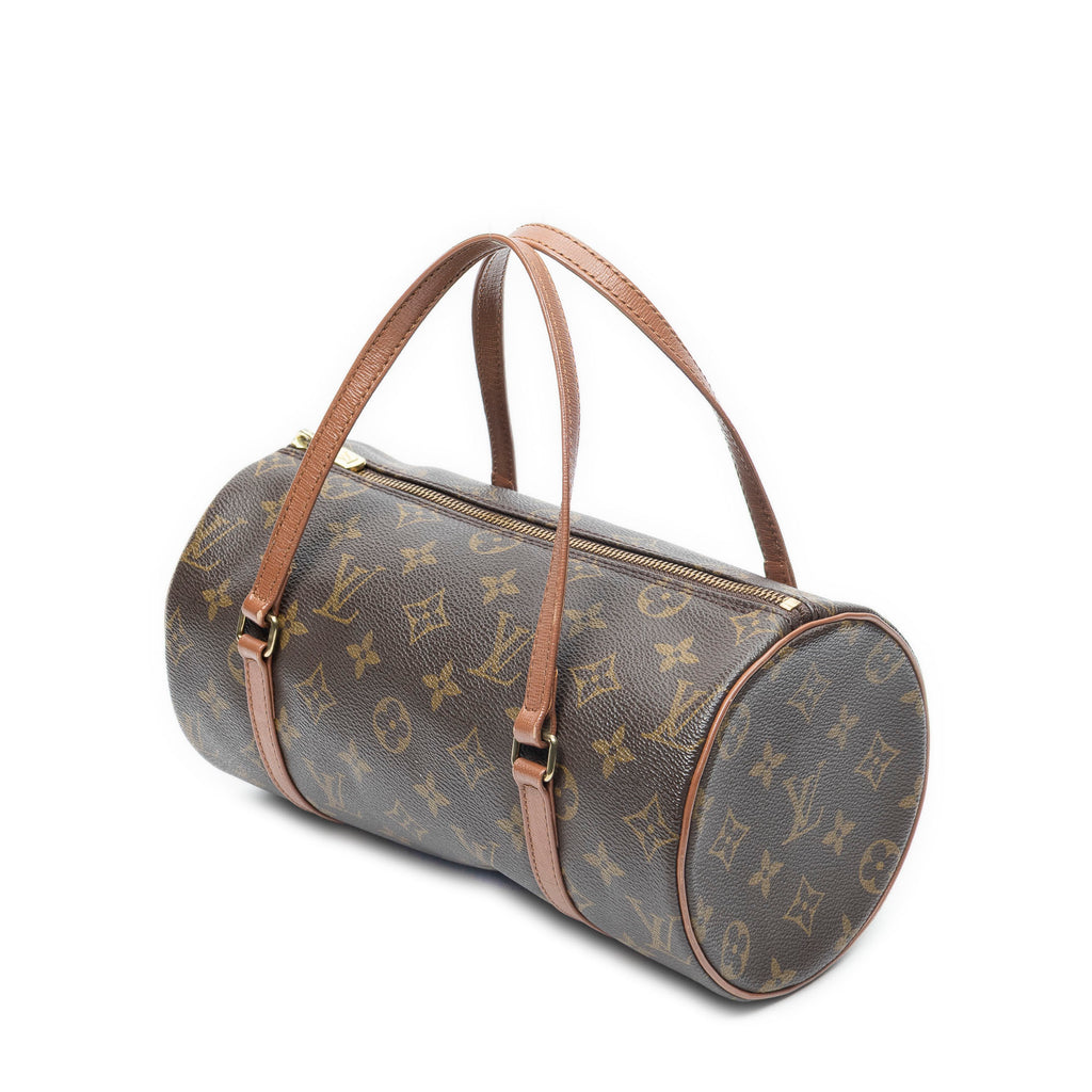 Handbag Papillon 26 Brown Monogram Canvas