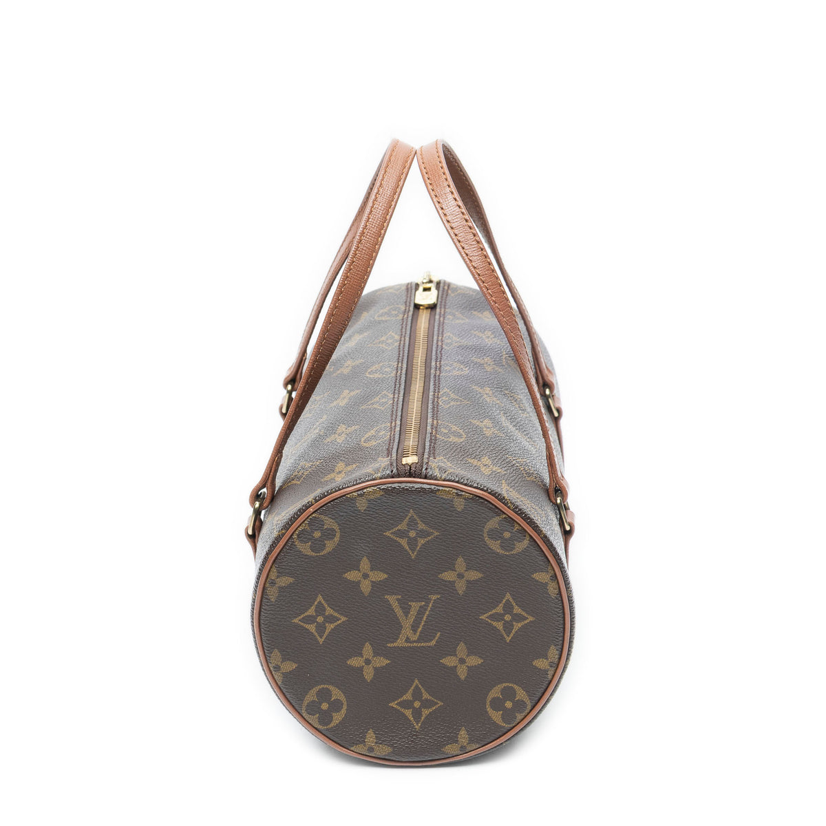 Handbag Papillon 26 Brown Monogram Canvas