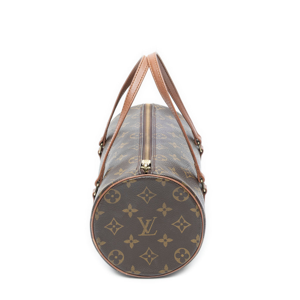Handbag Papillon 26 Brown Monogram Canvas