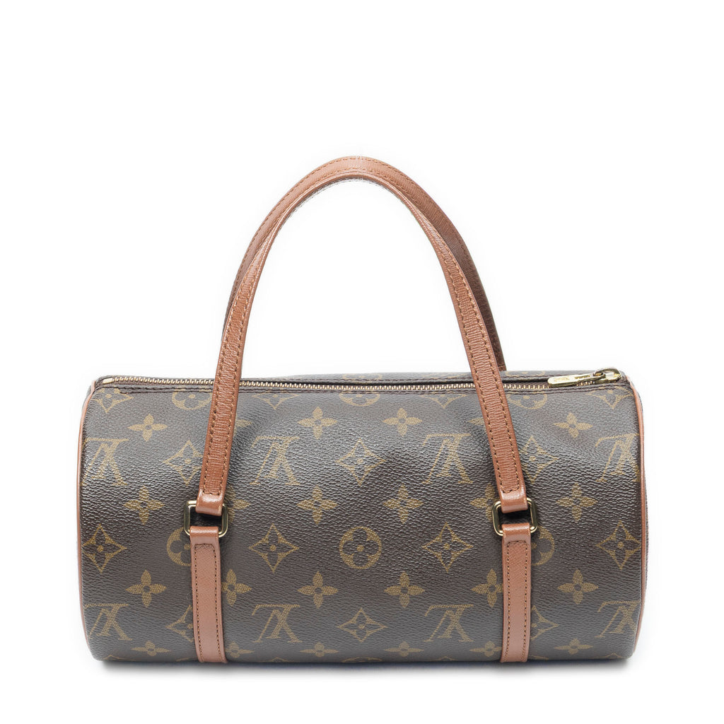 Handbag Papillon 26 Brown Monogram Canvas
