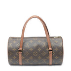 Handbag Papillon 26 Brown Monogram Canvas
