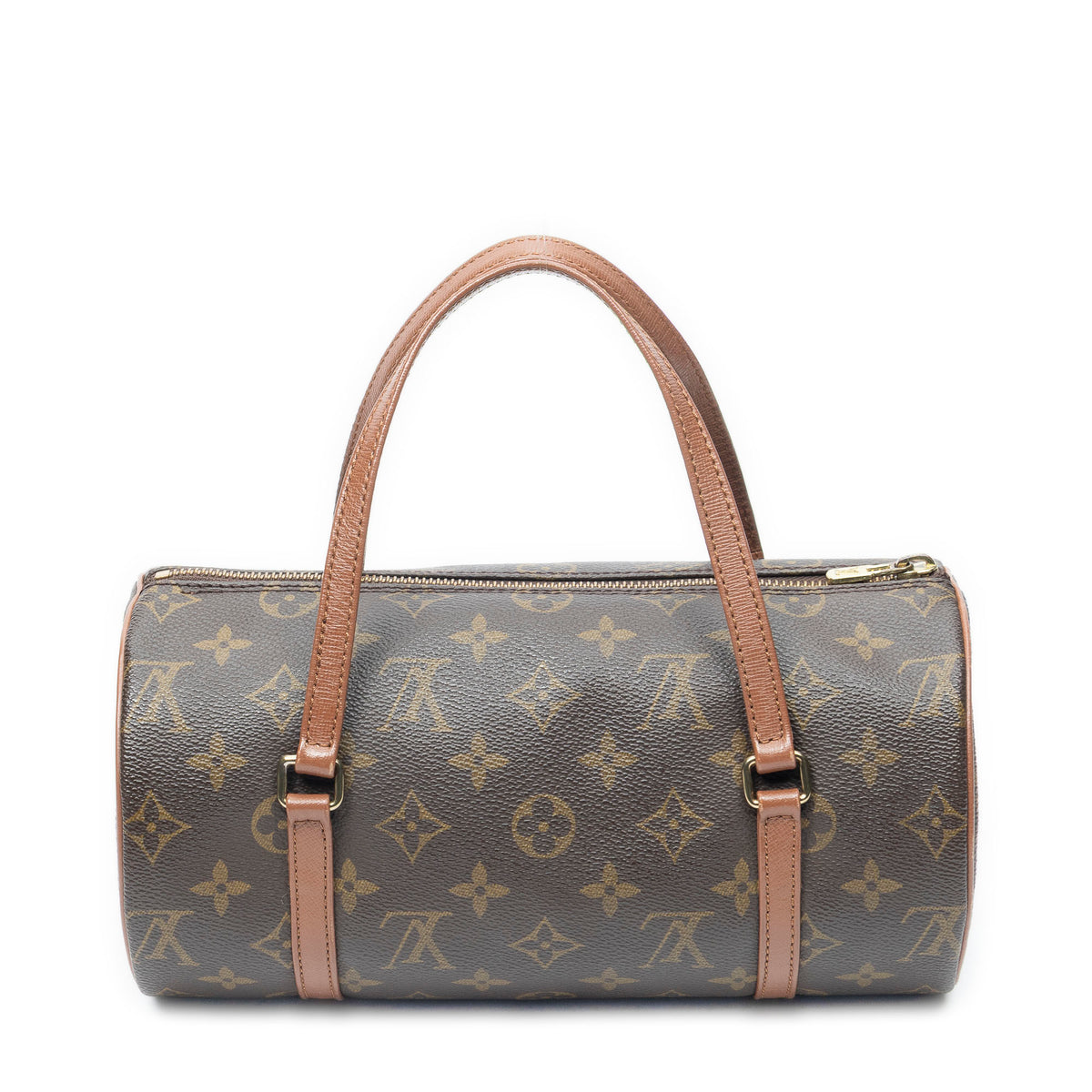 Handbag Papillon 26 Brown Monogram Canvas