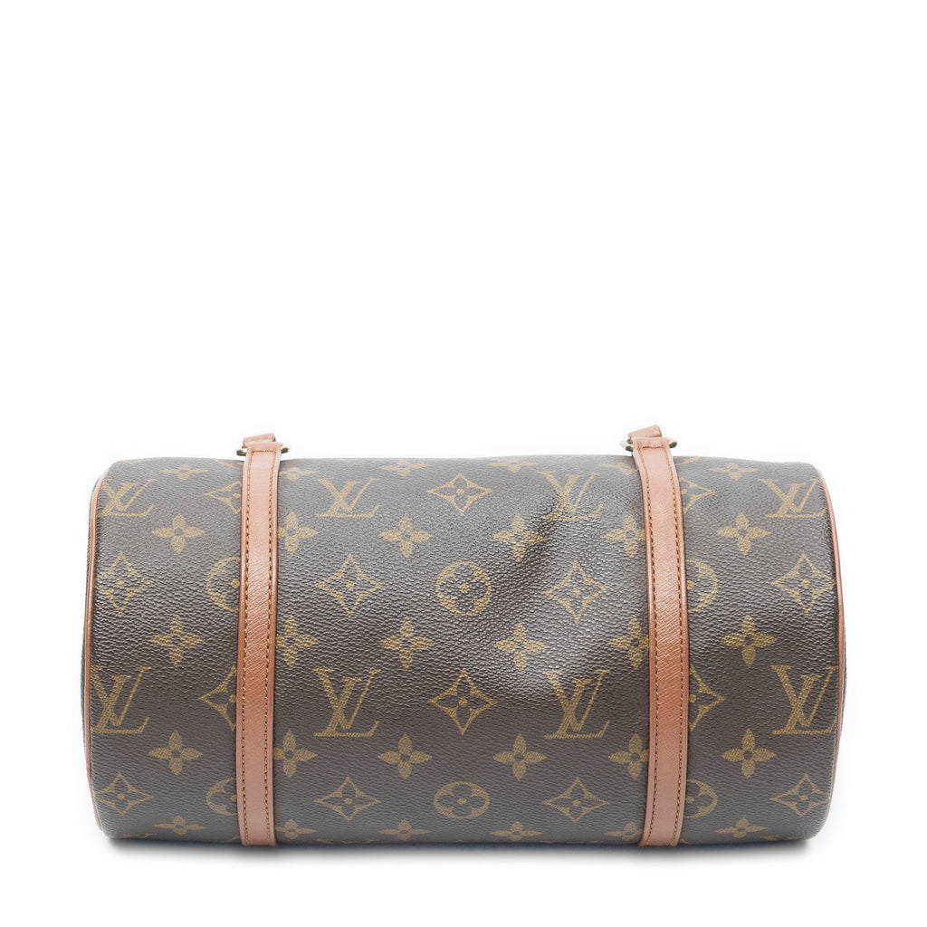 Handbag Papillon 26 Brown Monogram Canvas